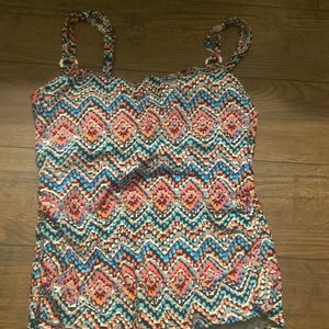 Multi Color Tankini Top